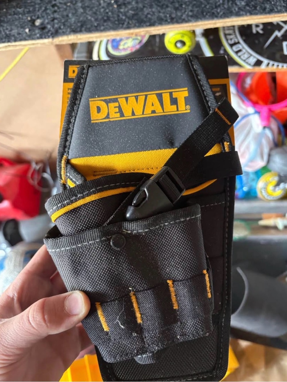 DEWALT Black and Yellow Tool Holster with Multiple Pockets